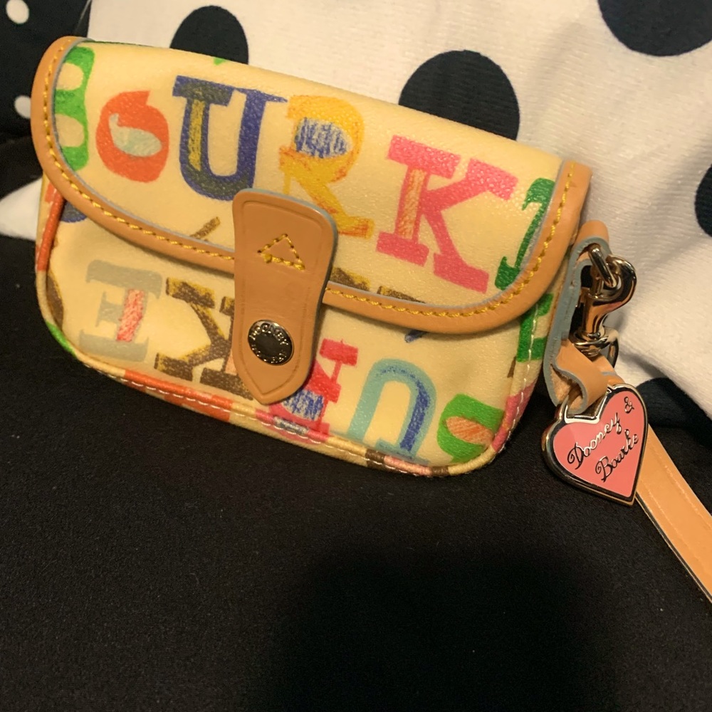 Dooney&Bourke colorful alphabet wristlet